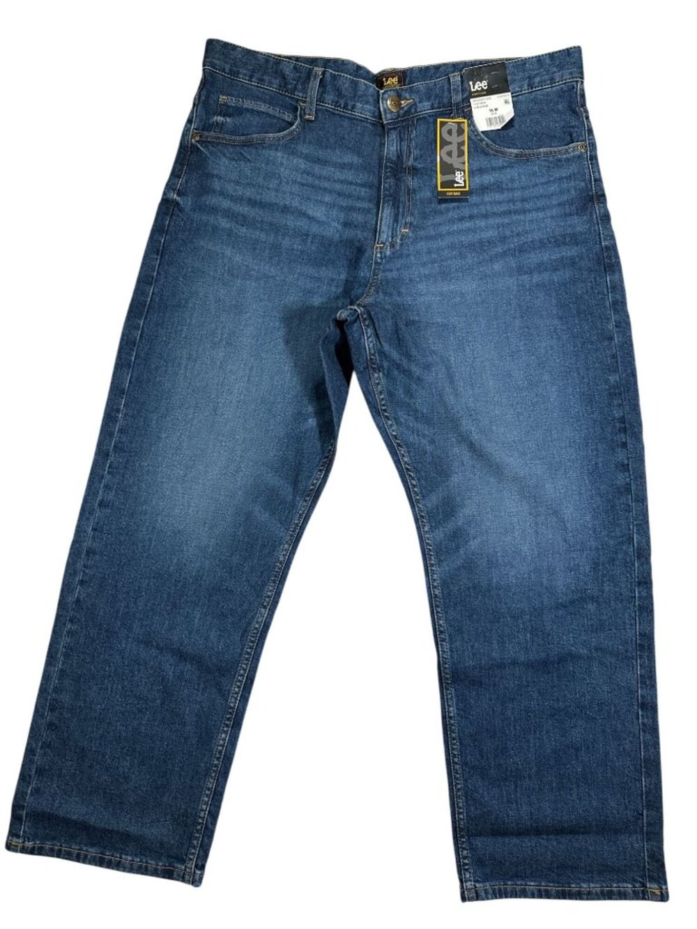Lee Heritage Womens Straight Leg High Rise Jeans 16M Medium Wash Casual Denim
